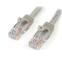 StarTech 5m Snagless UTP Cat5e Patch Cable, Grey - 45PAT5MGR