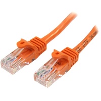 StarTech 5m Orange Cat5e Ethernet Patch Cable, Snagless - 45PAT5MOR