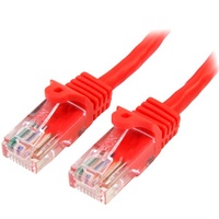 StarTech 5m Red Cat5e Ethernet Patch Cable - Snagless