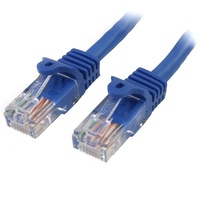 StarTech 7m Blue Cat5e Ethernet Patch Cable, Snagless - 45PAT7MBL