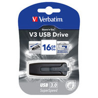 Verbatim 16GB V3 USB3.0 Grey Store'n'Go V3; Rectractable