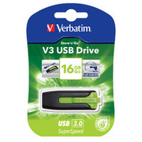 Verbatim 16GB V3 USB3.0 Green Store'n'Go V3; Rectractable