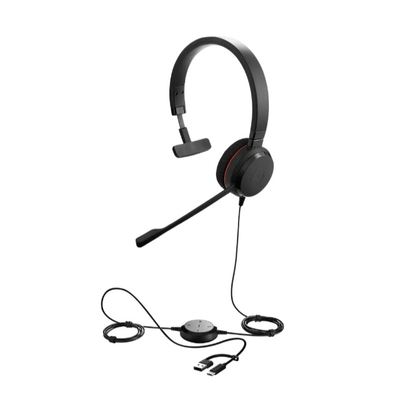 Jabra Evolve 20 SE MS Teams Mono USB-C/A Wired Headset