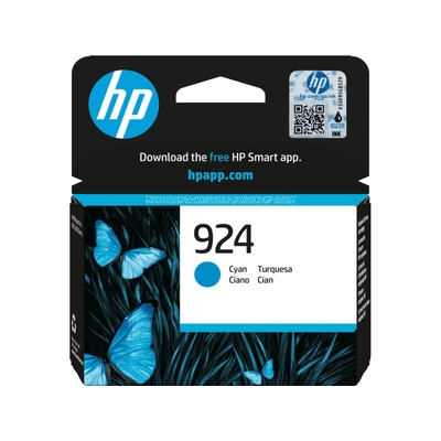HP 4K0U3NA 924 Cyan ORIGINAL Original Ink Cartridge 400 PAGE YIELD FOR OJPRO 8139E 8138E 8120E 8120 