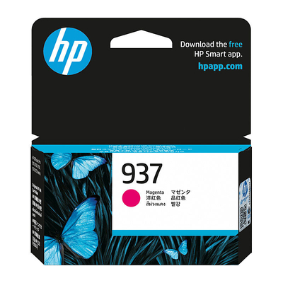 HP 4S6W3NA, 937 MAGENTA ORIGINAL INK CARTRIDGE 800 PAGE YIELD FOR OJPRO 9132E 9133 9135E 9130