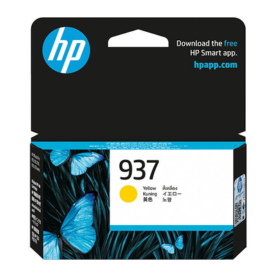 HP 4S6W4NA, 937 YELLOW ORIGINAL INK CARTRIDGE 800 PAGE YIELD FOR OJPRO 9132E 9133 9135E 9130