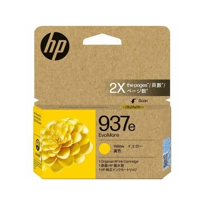 HP 4S6W8NA, 937E EVOMORE YELLOW ORIGINAL INK CRTG
