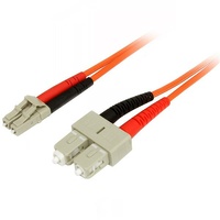 StarTech 10m Fiber Optic Cable, Multimode Duplex 50/125, LSZH, LC/SC - 50FIBLCSC10
