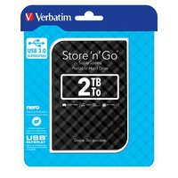 Verbatim 2TB 2.5' USB 3.0 Black Store'n'Go HDD Grid Design
