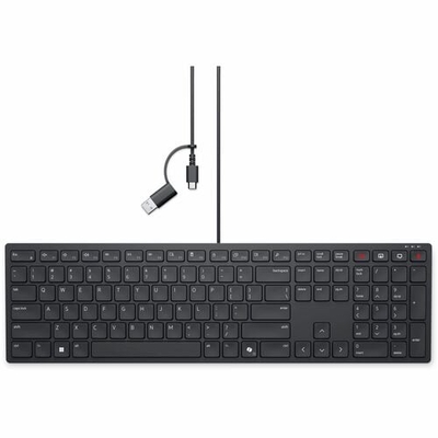 Dell KB525C Wired Collaboration Keyboard - USB-A/USB-C, Black