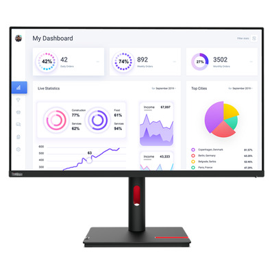 Lenovo ThinkVision T32p-30 31.5" 4K IPS Business Monitor (90W USB-C + Hub)
