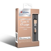 Verbatim Metallic Charge & Sync Lightning Cable - Gold 120cm