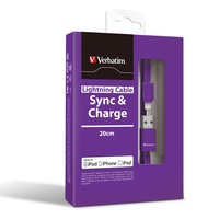 Verbatim Super Flexible Lightning Cable - Purple 20cm