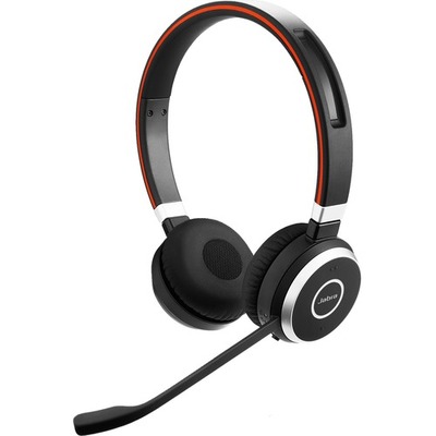 JABRA EVOLVE 65 SE UC WIRELESS OVER-THE-HEAD STEREO HEADSET WITH CHARGING STAND AND BT DONGLE 6599-833-49