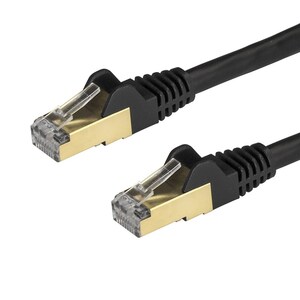 StarTech 1.5m CAT6a RJ45 Shielded Snagless Patch Cable, Black - 6ASPAT150CMBK