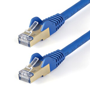 StarTech 1.5m CAT6a Cable, Blue RJ45 Shielded Patch Cord, Snagless - 6ASPAT150CMBL
