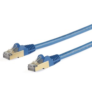 StarTech 5m CAT6a 10 GbE Shielded Snagless 100W PoE Ethernet Cable, Blue - 6ASPAT5MBL