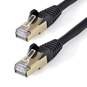 StarTech 7.5m CAT6a Shielded Snagless Ethernet Cable, Black - 6ASPAT750CMBK