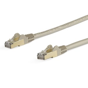 StarTech 7m CAT6a 10 GbE Shielded Snagless 100W PoE Ethernet Cable, Grey - 6ASPAT7MGR