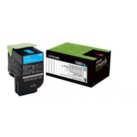 Lexmark 708C CYAN RETURN TONER CARTRIDGE, 1K, CS310/CS410/ CS510