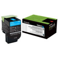 Lexmark 708HCE CYAN HIGH YIELD CORPORATE TONER CARTRIDGE, 3K, CS310/CS410/CS510
