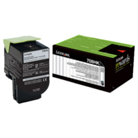 Lexmark 708HKE BLACK HIGH YIELD CORPORATE TONER CARTRIDGE 4K, CS310/CS410/CS510