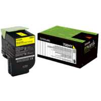 Lexmark 708HYE YELLOW HIGH YIELD CORPORATE TONER CARTRIDGE 3K, CS310/CS410/CS510