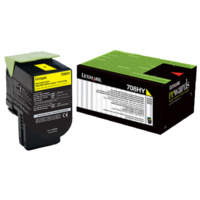 Lexmark 708XYE YELLOW EXTRA HIGH YIELD CORPORATE TONER CARTRIDGE, 4K, CS510