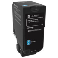 Lexmark CS725 CYAN HIGH YIELD RETURN PROGRAM TONER CARTRIDGE 12K