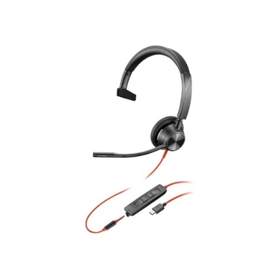 Poly UC Blackwire 3315 Mono Corded Headset | USB-C + 3.5mm