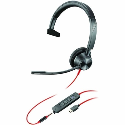 Poly MS Blackwire 3315 Mono Corded Headset | USB-C + 3.5mm