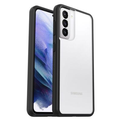 OtterBox Samsung Galaxy S21 5G (6.2') React Series Case - Black Crystal (Clear/Black) (77-81597)