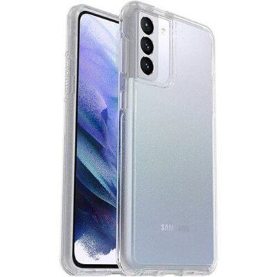 OtterBox Samsung Galaxy S21+ 5G (6.7') Symmetry Series Clear Antimicrobial Case - Stardust (Clear Glitter) (77-81764)