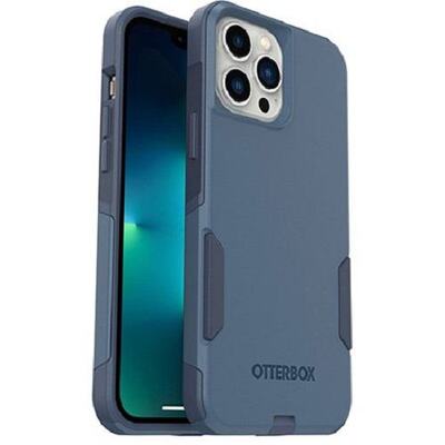 OtterBox Apple iPhone 13 Pro Max / iPhone 12 Pro Max Commuter Series Antimicrobial Case - Rock Skip Way (Blue) (77-83456)