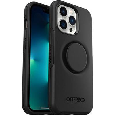 OtterBox Apple iPhone 13 Pro Otter + Pop Symmetry Series Antimicrobial Case -Black (77-83543)