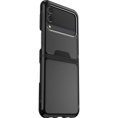 OtterBox Samsung Galaxy Z Flip3 5G (6.7') Symmetry Flex Series Antimicrobial Case - Black Crystal (Clear/Black) (77-84199)