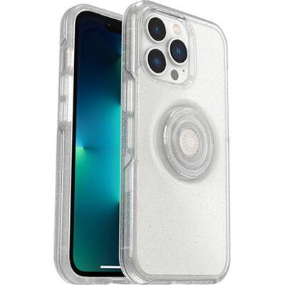 OtterBox Apple iPhone 13 Pro Otter + Pop Symmetry Series Clear Case - Stardust Pop (Clear Glitter) (77-84518)