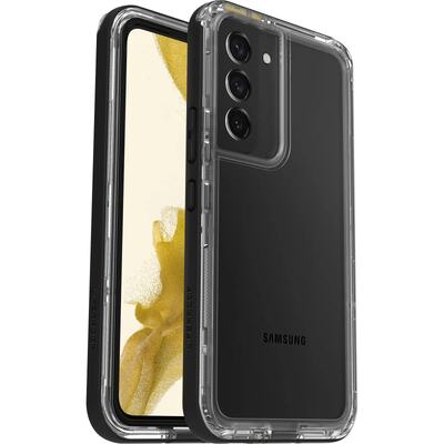 LifeProof NEXT Antimicrobial Case for Samsung Galaxy S22 5G (6.1') - Black Crystal (Clear/Black) (77-86559)