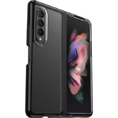 OtterBox Samsung Galaxy Z Fold3 5G (7.6') Symmetry Flex Series Antimicrobial Case - Black Crystal (Clear/Black) (77-87371)