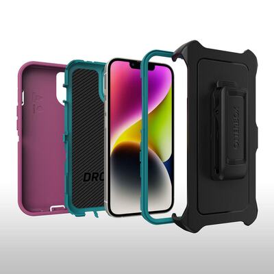 OtterBox Apple iPhone 14 Plus Defender Series Case - Canyon Sun (Pink) (77-88369)