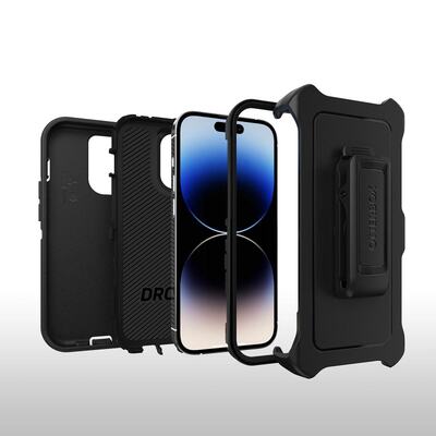 OtterBox Apple iPhone 14 Pro Defender Series Case - Black (77-88379)