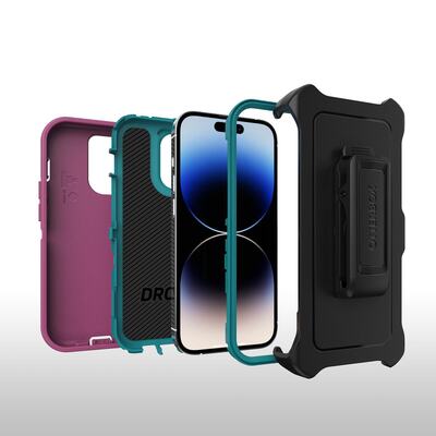 OtterBox Apple iPhone 14 Pro Defender Series Case - Canyon Sun (Pink) (77-88386)