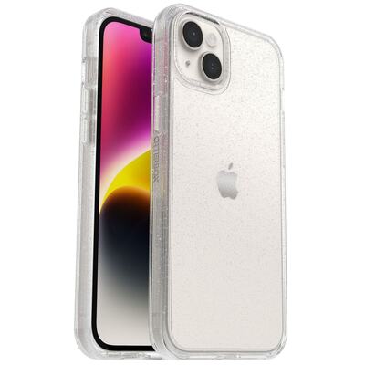 OtterBox Apple iPhone 14 Plus Symmetry Series Clear Antimicrobial Case - Stardust (Clear Glitter) (77-88595)