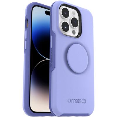 OtterBox Apple iPhone 14 Pro Otter + Pop Symmetry Series Antimicrobial Case - Periwink (Purple) (77-88760)