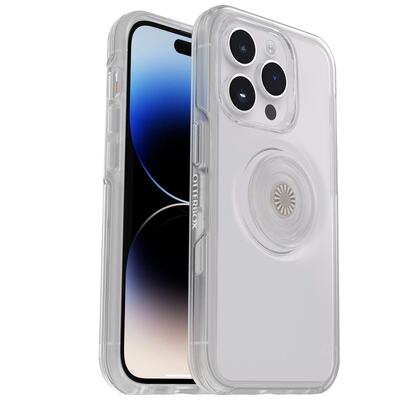 OtterBox Apple iPhone 14 Pro Otter + Pop Symmetry Series Clear Case - Clear Pop (77-88796)