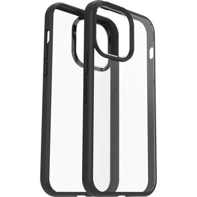 OtterBox Apple iPhone 14 Pro Max React Series Antimicrobial Case - Black Crystal (Clear/Black) (77-88898)