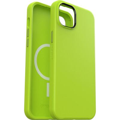 OtterBox Apple iPhone 14 Plus Symmetry Series+ Antimicrobial Case for MagSafe - Lime All Yours (Green) (77-89011)