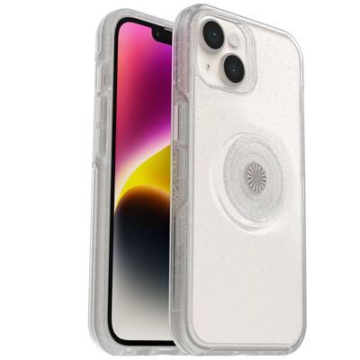 OtterBox Apple iPhone 14 / iPhone 13 Otter + Pop Symmetry Series Clear Antimicrobial Case - Stardust Pop(Clear Glitter) (77-89720)