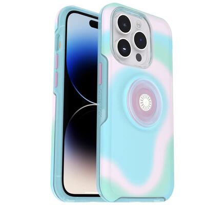 OtterBox Apple iPhone 14 Pro Otter + Pop Symmetry Series Case - Glowing Aura(Pink) (77-89731)