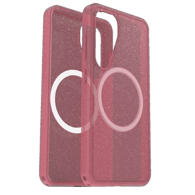 OtterBox Symmetry Clear Magnets Samsung Galaxy S25+ 5G (6.7') Case Thimbleberry - Pink - 77-97599